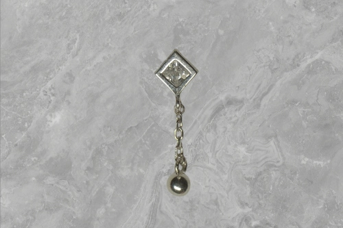 Gem chain 14k white gold - Tish Lyon