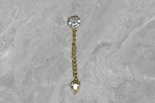 Gem with chain 14k gold - Junipurr