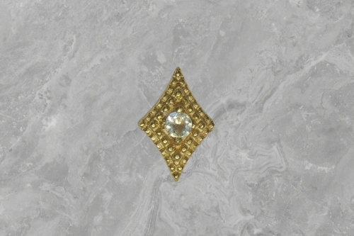 White diamond 18k gold top - Naga Body Jewelry