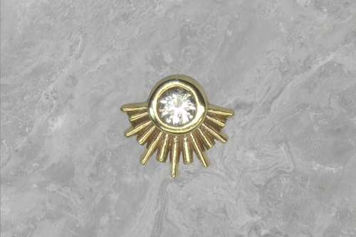 Blaze pin 14k gold - Tawapa