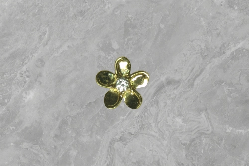 Gold CZ flower 14k gold - Junipurr