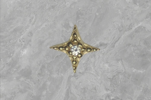 Starlight pin de la mar zirkonia 14k gold - Tawapa