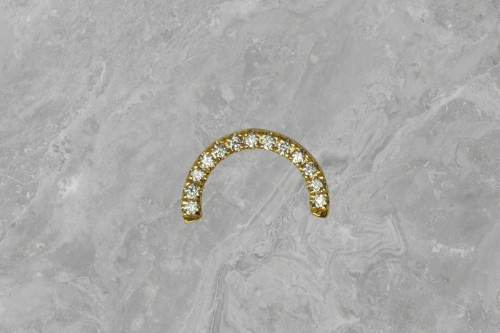 Orbit with diamonds 18k gold - Culet