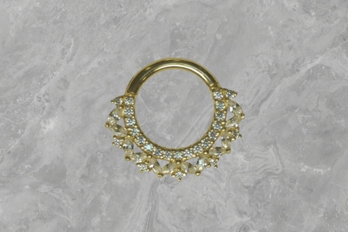 Heartthrob ring with CZ 14k gold - Buddha Jewelry