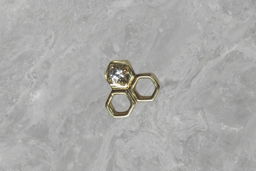 Honey Comb 14k gold - Little Gem