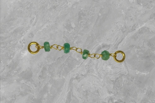 Emerald chain 14k gold - Naga Body Jewelry