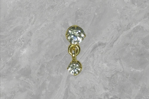 Zirkonia hanger 18k gold - Little Gem