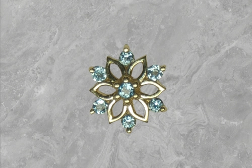 Kelli blue topaz 14k gold - Tremun